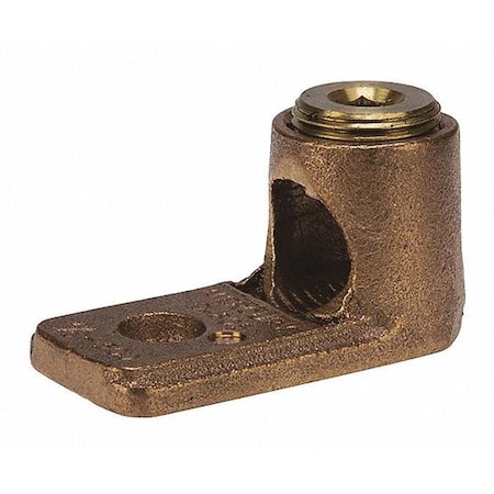 Mechanical Lug, 500 kcmil Max, 1 Conductor, 1 to 2 in Stud, Bronze MPN:TL500