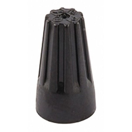 Twist-On Wire Connector, 18 AWG Max, Black, Thermoplastic Insulation, 300 V MPN:WC-HB1-B