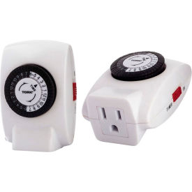 NSI TORK® 402B 24 Hour Plug-In Timer Single Grounded Outlet 125V Indoor 30 Minute Tabs 402B