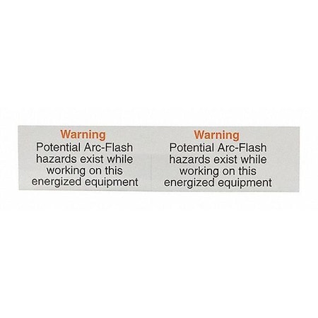 Warning, Potential Arc Flash Self Stick MPN:VL-7