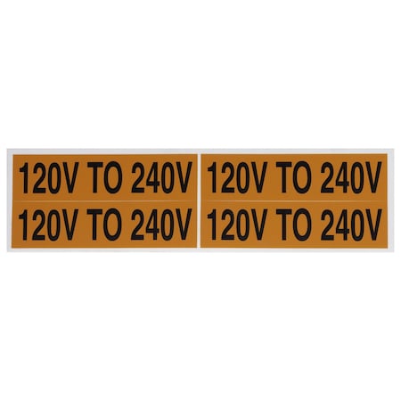 Voltage Markers (4) 120V To 240V MPN:VM-B-36