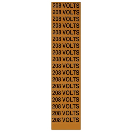 Voltage Marker Card 208 Volts MPN:VM-C-4