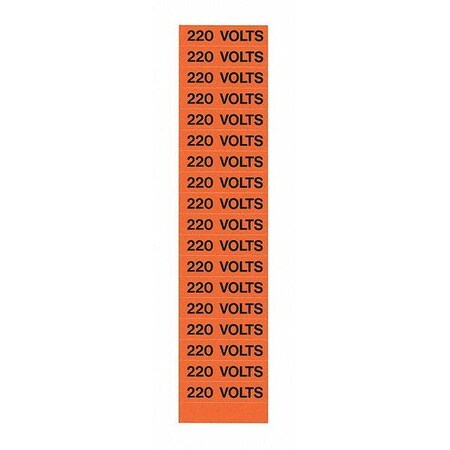Voltage Marker Card 220 Volts MPN:VM-C-5