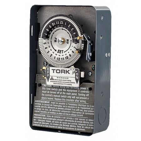 Electromechanical Timer, 24 hr, Gray, Metal MPN:1101B
