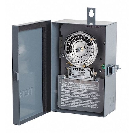Electromechanical Timer, 24 hr, DPST, Metal MPN:1109A-O