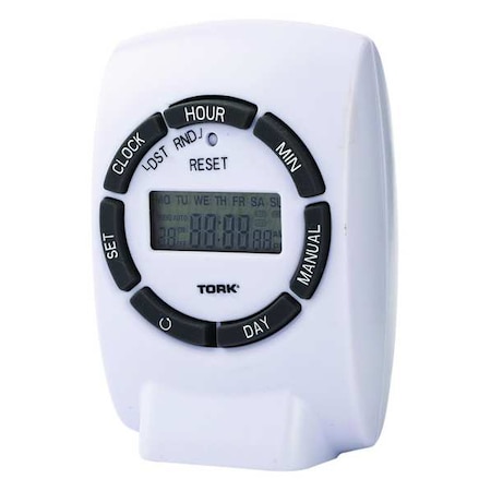 Plug In Timer, White, Indoor, 125V, 1000W MPN:460E