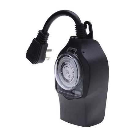 Plug-In Timer, 24 hr, Black MPN:602B