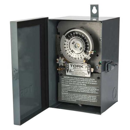 Electromechanical Timer, 24 hr, 3PST, Metal MPN:7302