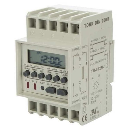 Electronic Timer, Brown, Plastic MPN:DIN200B