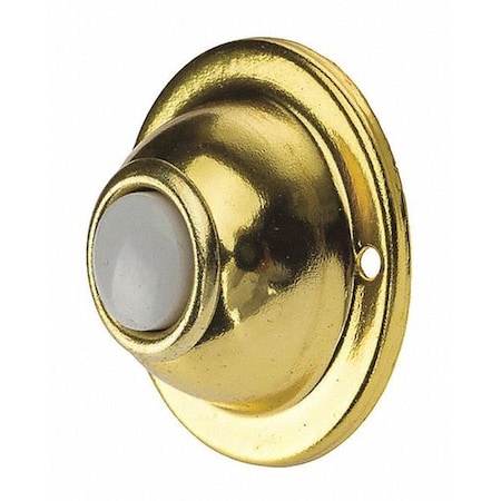 Pushbutton Lighted Brass 16V 1 3/4