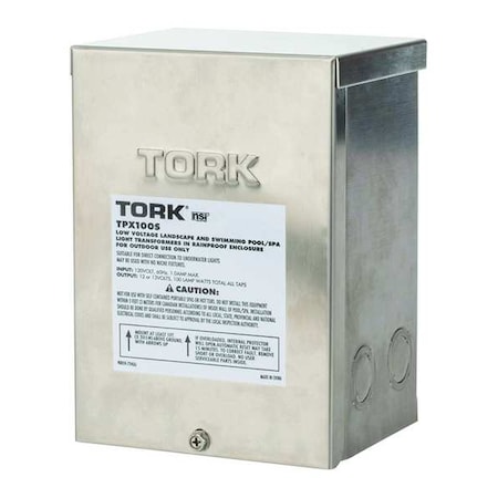 Pool Light Transformer, NEMA 3R, 12/13V AC, 120V AC MPN:TPX100S