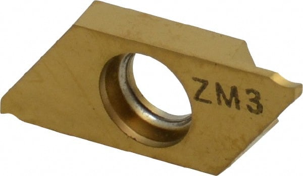 Cutoff Insert: CTP07FL ZM3 W/CHPBRKR, Carbide, 0.7 mm Cutting Width MPN:7914419