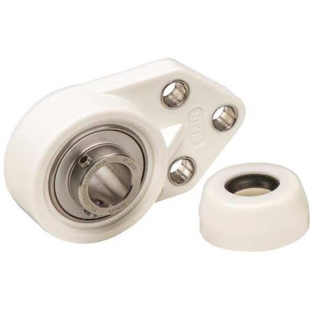 3 Holes, Flange Bracket Housing, 3 Bolt Flange Bearing, Radial Ball, 3/4 in Dia, Polymer, Set Screw MPN:SUCFBL204-12C0FG1