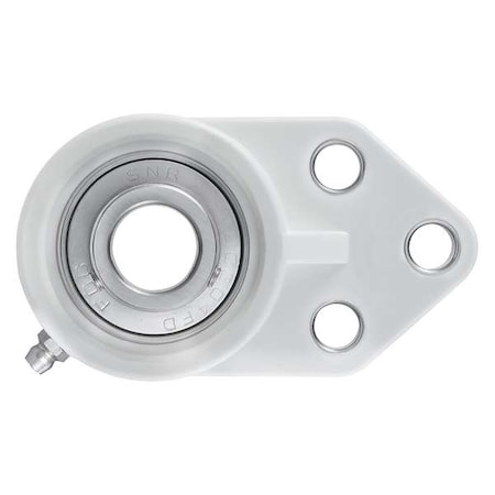 3 Holes, Flange Bracket Housing, Flange Mount Bearing, Radial Ball, 25 mm Dia, Thermoplastic, Set Screw MPN:SUCFBL205