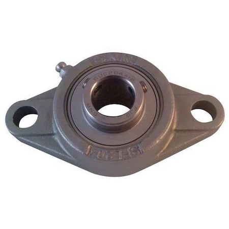 2 Holes, Rhombus Housing, 2 Bolt Flange Bearing, Radial Ball, 1 in Dia, Stainless Steel, Set Screw MPN:SUCFL205-16