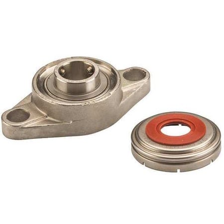 2 Holes, Rhombus Housing, 2 Bolt Flange Bearing, Radial Ball, 1-5/8 in Dia, Stainless Steel, Set Screw MPN:SUCFL209-26C0FG1