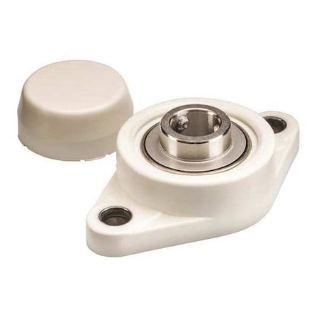 2 Holes, Rhombus Housing, 2 Bolt Flange Bearing, Radial Ball, 3/4 in Dia, Polymer, Set Screw MPN:SUCNFL204-12CCFG1