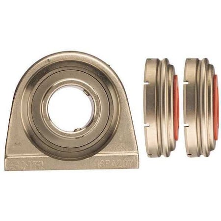 Pillow Block Bearing, Stainless Steel Housing Material, Set Screw, Ball, 1-7/16 in Dia, Stainless Steel Insert Material MPN:SUCPA207-23C0FG1