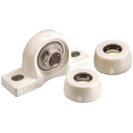 Pillow Block Bearing, Polymer Housing Material, Set Screw, Ball, 1-1/2 in Dia, Stainless Steel Insert Material MPN:SUCPPL208-24C0FG1