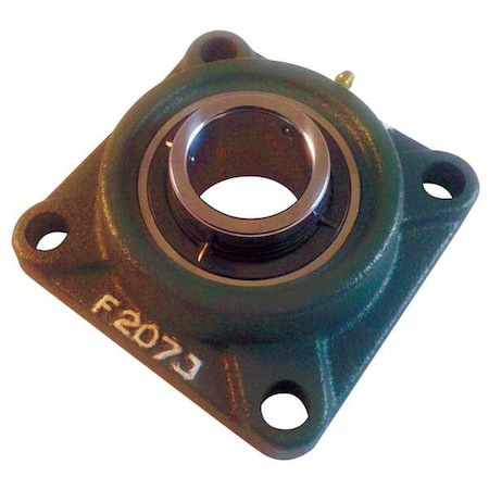 4 Holes, Square Housing, 4 Bolt Flange Bearing, Radial Ball, 2 in Dia, Cast Iron, Set Screw MPN:UCF211-200D1