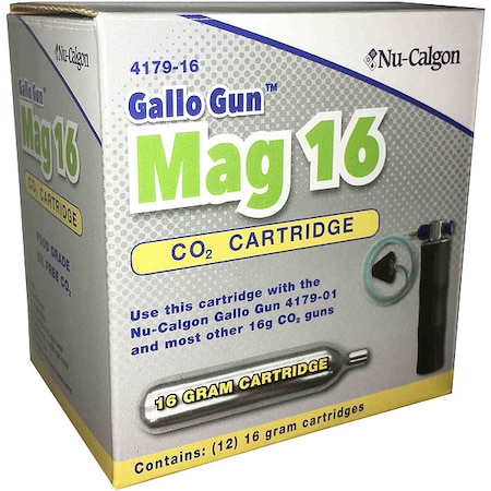 CO2 Cartridge, 8 1/4 in L, 800 psi, PK12 MPN:4179-16