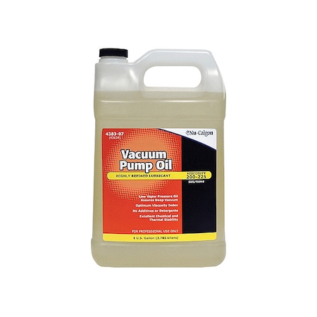 Refrigerant Evac Pump Oil, 1 gal, Bottle MPN:4383-07