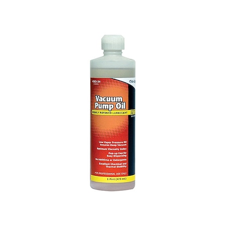 Refrigerant Evac Pump Oil, 1 pt, Bottle MPN:4383-34