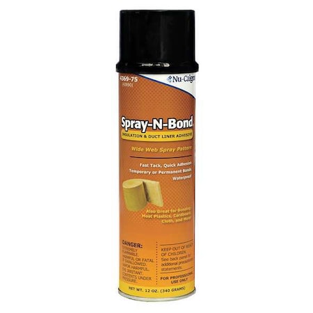 Spray Adhesive, Spray-N-Bond Series, Clear, 12 oz, Aerosol Can MPN:4369-75