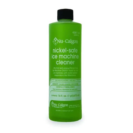 Ice Machine Cleaner, Nickel Safe, Food Grade, Liquid, 16 oz, Bottle, Green MPN:4287-34