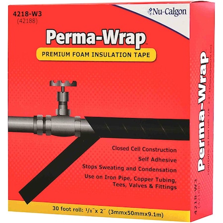 Foam Tape, 2 in W, 30 ft L, 1/8 in, Foam MPN:4218-W3