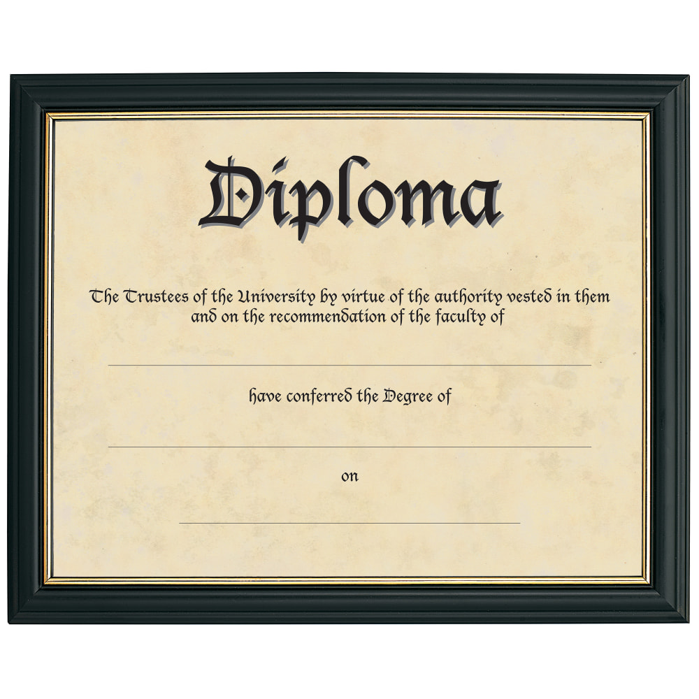 Deluxe Document Frame, 8 1/2in x 11in, Black MPN:NUD17081