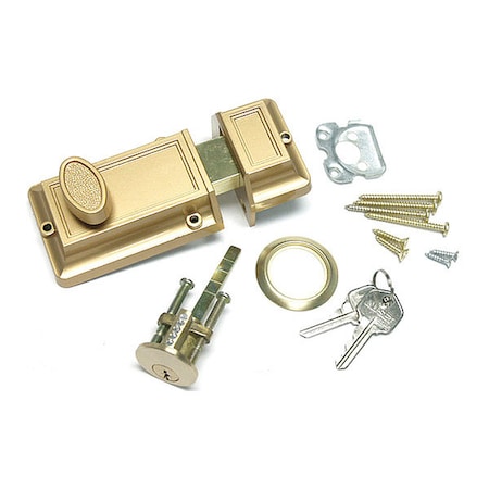 Keyed Night Dead Bolt Lock, Bronze MPN:2110