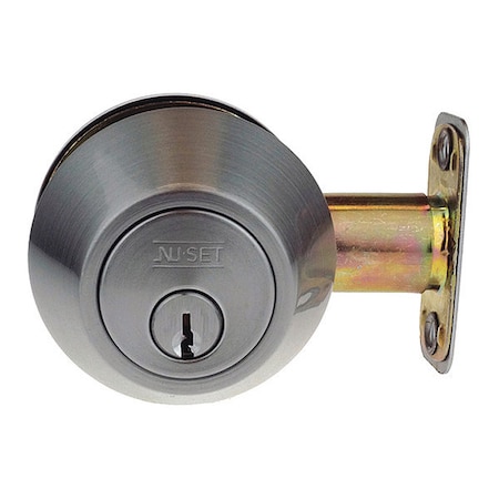 Grd 2 Sngl Cyl Deadbolt, Stn Stnls Stl MPN:710-32D