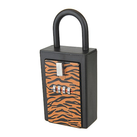 Key/Card Lock Box, 4-Number, Tiger Print MPN:1005