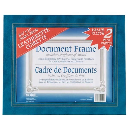 Leatherette Frame 8.5x11 Blue, PK2 MPN:21201