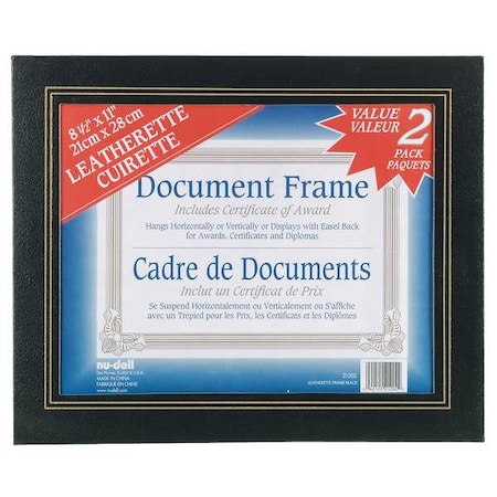 Leatherette Frame 8.5x11 Black, PK2 MPN:21202