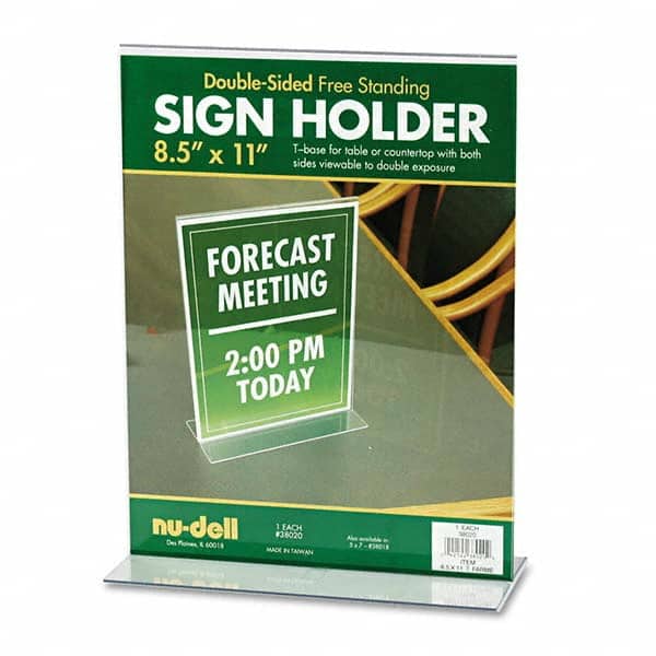 Display & Organizer Accessories; Type: Sign Holder ; For Use With: Signs ; Color: Clear ; Material: Acrylic ; UNSPSC Code: 0060121406 MPN:NUD38020