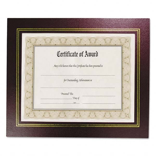 2 Pc Certificate & Document Holder: Burgundy MPN:NUD21200 - Pkg Qty 2