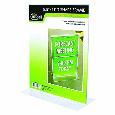 Sign Holder Freestandng 8-1/2x11 Acrylic MPN:38020