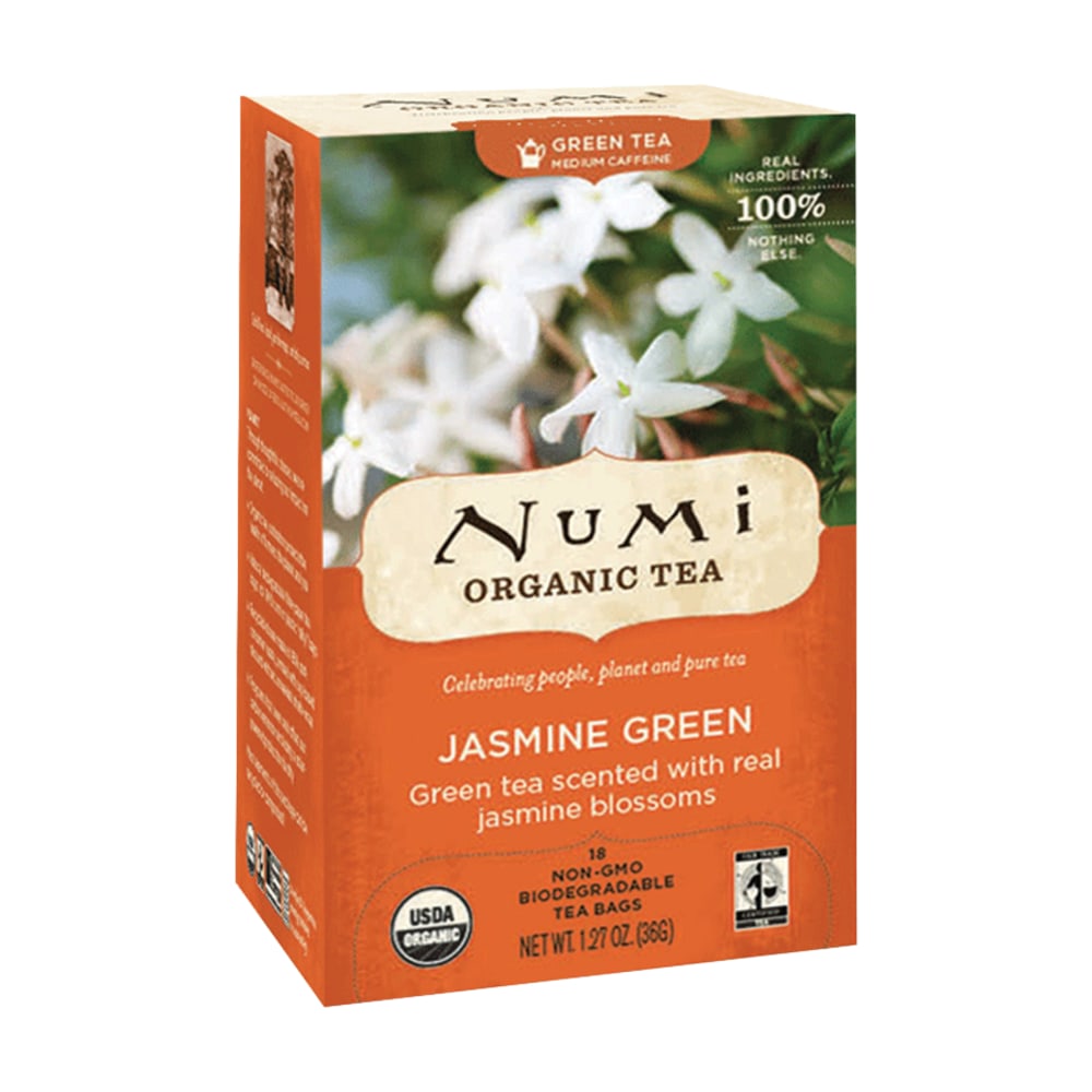 Numi Organic Jasmine Green Tea, Box Of 18 (Min Order Qty 7) MPN:10108