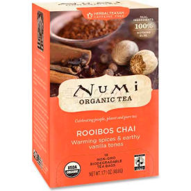 Numi® Organic Tea Herbal Tea Rooibos Chai Single Cup Bags 18/Box NUM10200