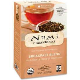 Numi® Organic Tea Black Tea Breakfast Blend Single Cup Bags 18/Box NUM10220