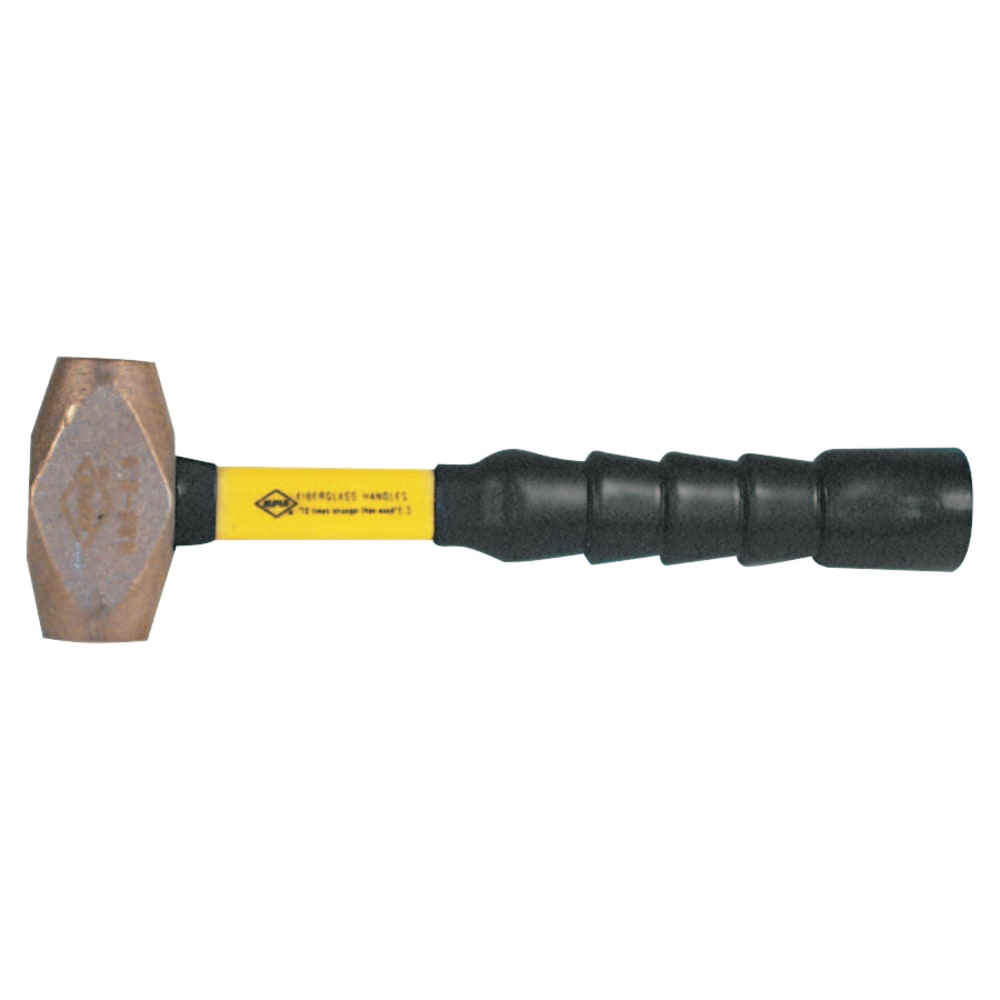 NUPLA Brass-Head Sledge Hammer with Fiberglass Handle, 2.5 lbs MPN:30025