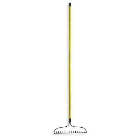 16-1/4 in Steel Bow Rake, 16 Tines, 60 in L Fiberglass Handle MPN:6894143
