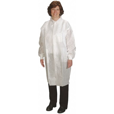 Disposable Lab Coat, NuTech, White, L/XL, 25 PK MPN:LC-62621-4