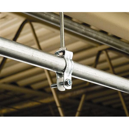 Clamp, Conduit; EMT; Pipe Use, 1/2 in, Steel, Galvanized MPN:CD0B