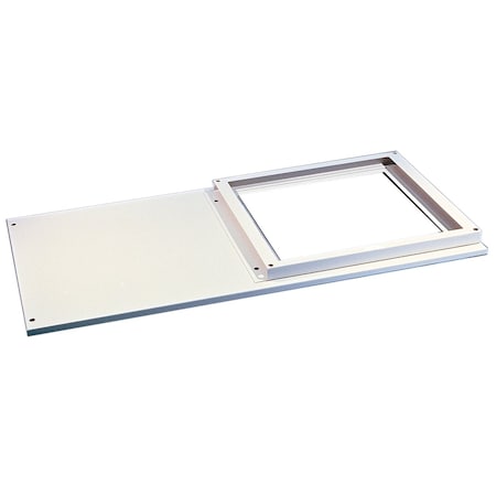Double-Bay Air Conditioner Top, 1600x800mm, Lt Gray, Steel MPN:PTAC168