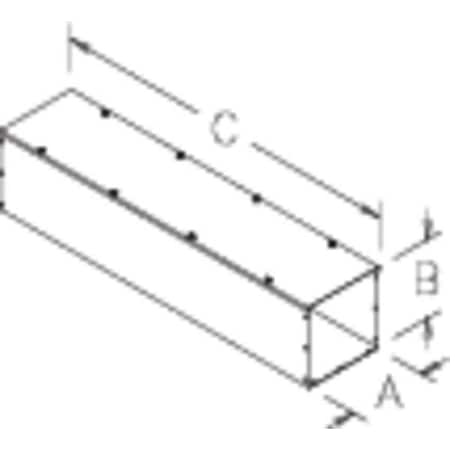 Straight Section Wireway, 1 Rating, Steel, Powder Coated MPN:F1010T148GVP