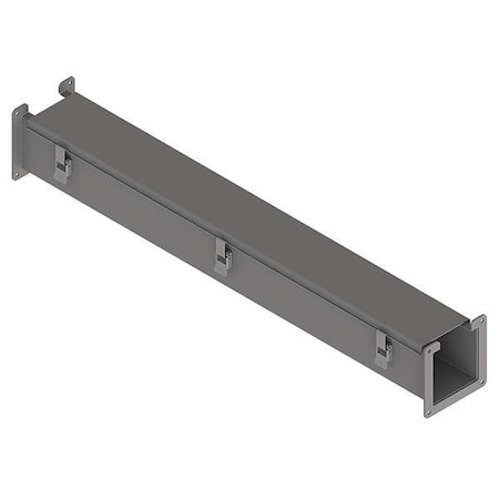 Straight Section Wireway, 12 Rating, Steel, Powder Coated MPN:F44L36