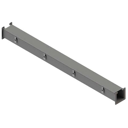 Straight Section Wireway, 12 Rating, Steel, Powder Coated MPN:F44L60
